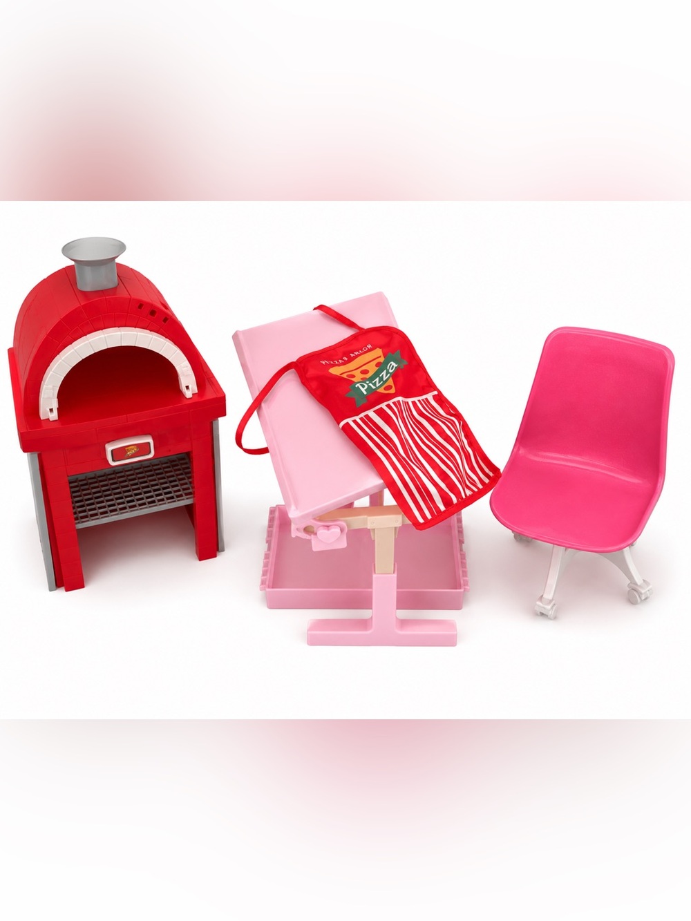 18” Doll Accessories Pizza Oven Desk Chair Apron Play Set Fits American Girl